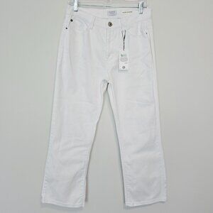 Curve Appeal High Rise Kick Flare Jeans 8 White NWT